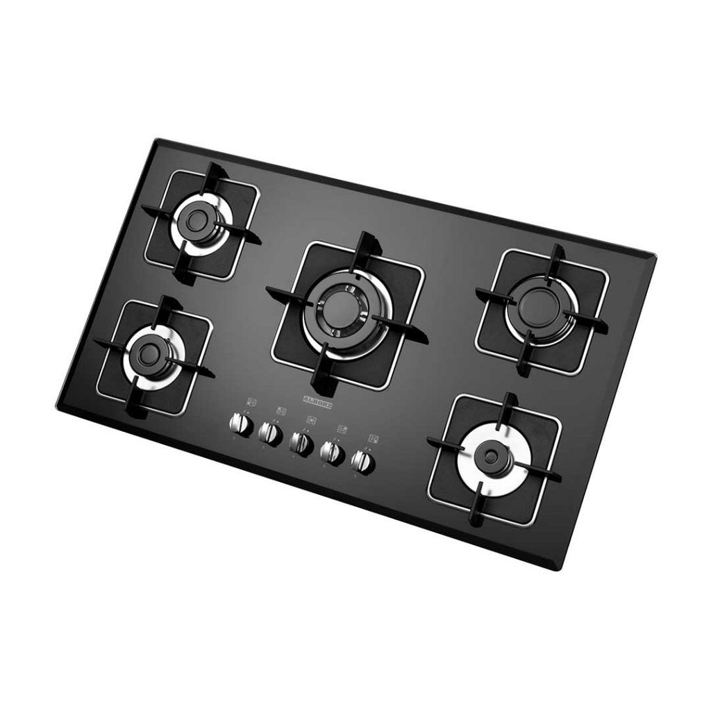 اجاق گاز 5 شعله شیشه ای برند استیل البرز مدل G5960